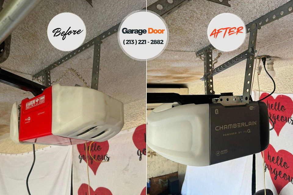 Before and after: garage door repair Armonk, NY